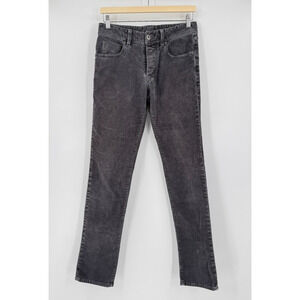 James Perse Standard Mens Gray Corduroy Skinny Pants Sz 28x30